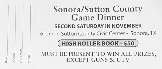 $50 High Roller Book