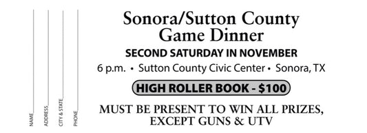 $100 High Roller Book